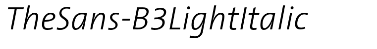 TheSans-B3LightItalic