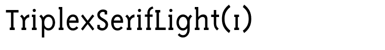 TriplexSerifLight(1)