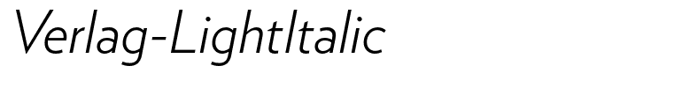 Verlag-LightItalic