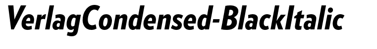 VerlagCondensed-BlackItalic