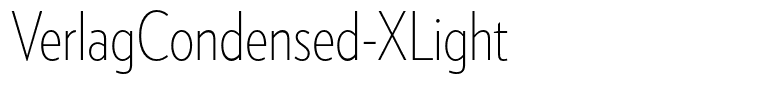 VerlagCondensed-XLight