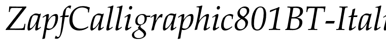 ZapfCalligraphic801BT-Italic