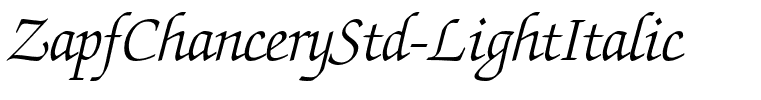 ZapfChanceryStd-LightItalic