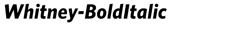 Whitney-BoldItalic
