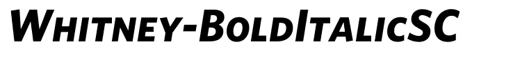 Whitney-BoldItalicSC