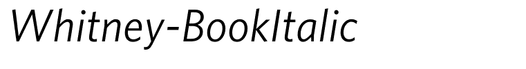 Whitney-BookItalic