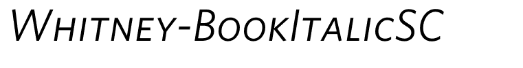 Whitney-BookItalicSC
