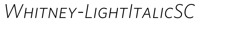 Whitney-LightItalicSC