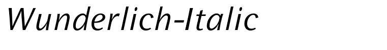 Wunderlich-Italic