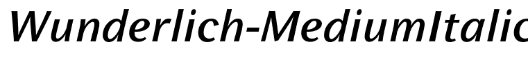 Wunderlich-MediumItalic