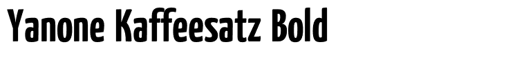 Yanone Kaffeesatz Bold