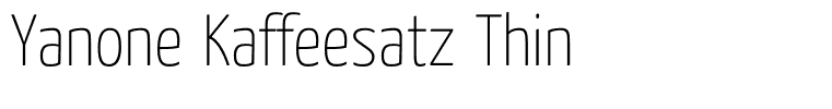 Yanone Kaffeesatz Thin