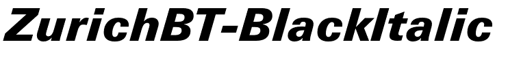ZurichBT-BlackItalic