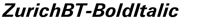 ZurichBT-BoldItalic