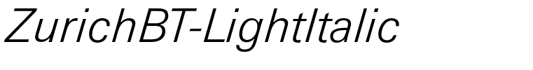 ZurichBT-LightItalic