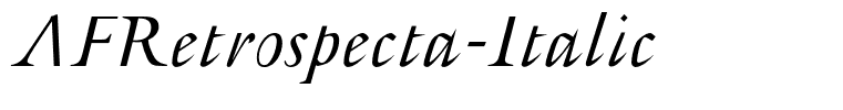 AFRetrospecta-Italic