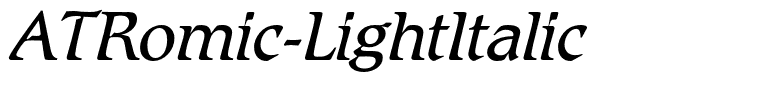 ATRomic-LightItalic