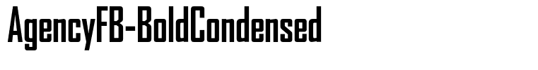 AgencyFB-BoldCondensed