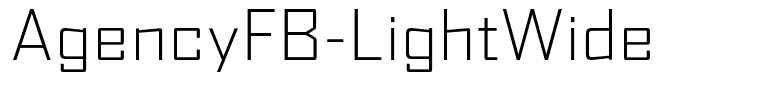 AgencyFB-LightWide