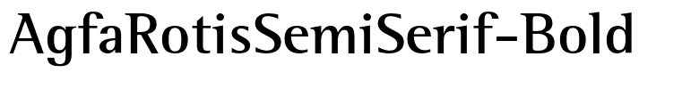 AgfaRotisSemiSerif-Bold