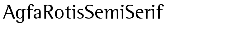 AgfaRotisSemiSerif