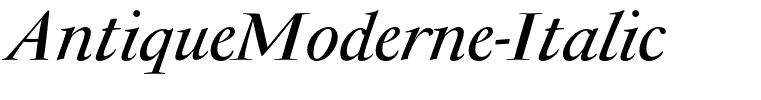 AntiqueModerne-Italic