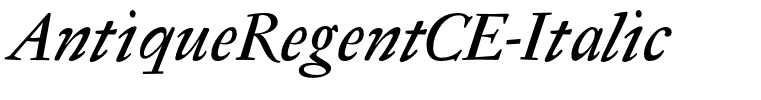 AntiqueRegentCE-Italic