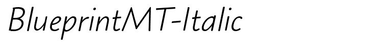 BlueprintMT-Italic