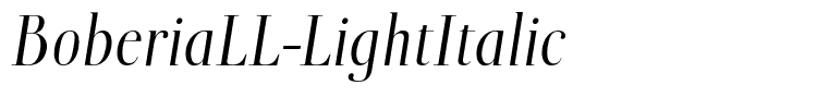 BoberiaLL-LightItalic