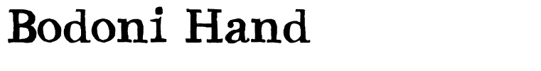 Bodoni Hand