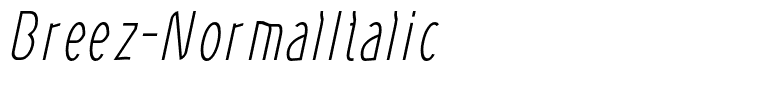 Breez-NormalItalic