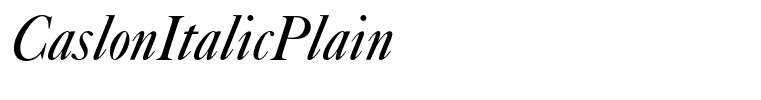 CaslonItalicPlain