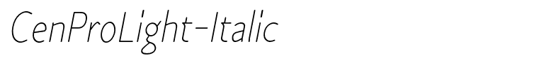 CenProLight-Italic