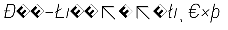 DIN-LightItalicExp