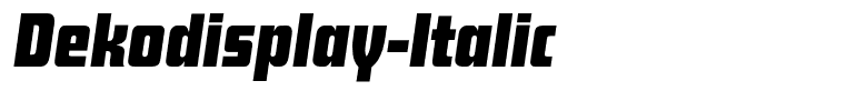 Dekodisplay-Italic