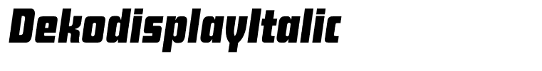 DekodisplayItalic