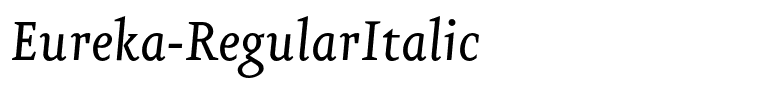 Eureka-RegularItalic