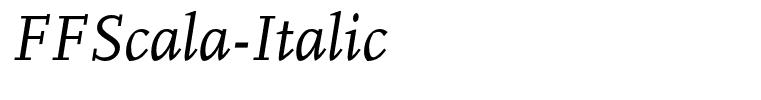 FFScala-Italic