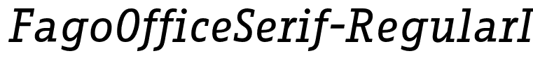 FagoOfficeSerif-RegularItalic