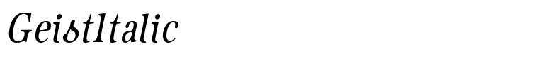 GeistItalic