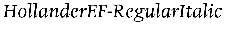 HollanderEF-RegularItalic