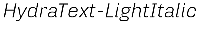 HydraText-LightItalic