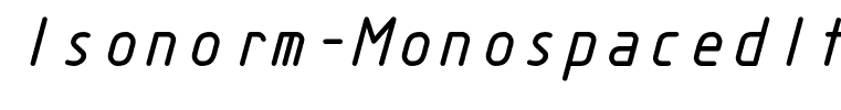 Isonorm-MonospacedItalic