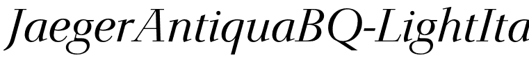 JaegerAntiquaBQ-LightItalic