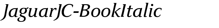 JaguarJC-BookItalic