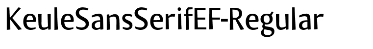 KeuleSansSerifEF-Regular