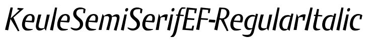 KeuleSemiSerifEF-RegularItalic