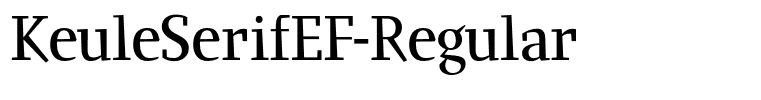 KeuleSerifEF-Regular