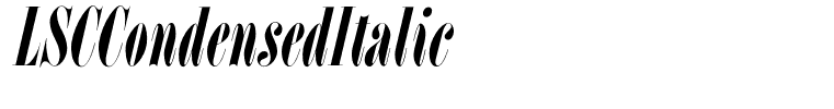 LSCCondensedItalic