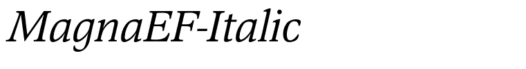 MagnaEF-Italic